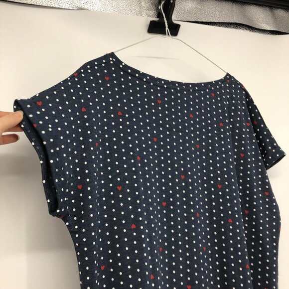 M&S loungewear polka dot navy red sleep t-shirt dress NWT size 10 - Picture 10 of 14
